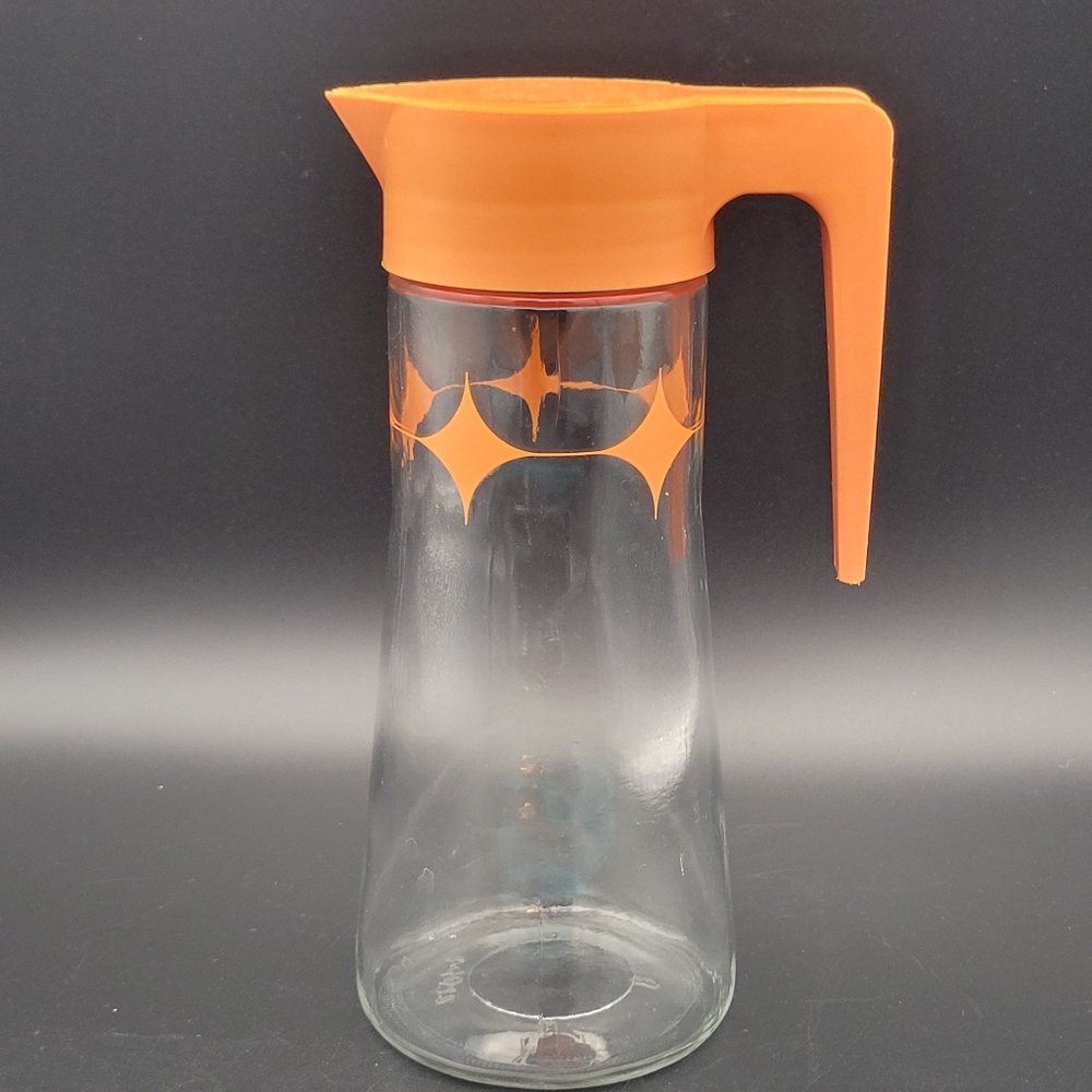 Retro Vintage 1960's Atomic Glass Juice Carafe/ Tang Pitcher by Anchor Hocking